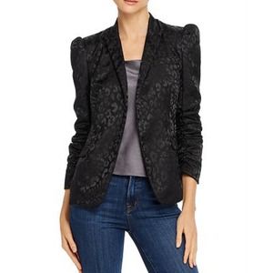 NEW Generation Love Black Cecilia Puff Sleeve Jacquard‎ Blazer